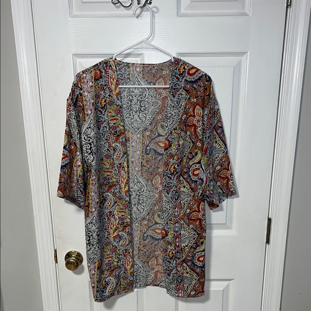 Colorful Paisley Kimono Cardigan Size s